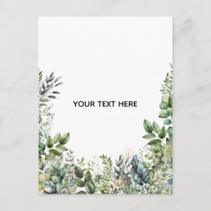 Skapa Din Egen Botaniska Design Meddelande Vykort