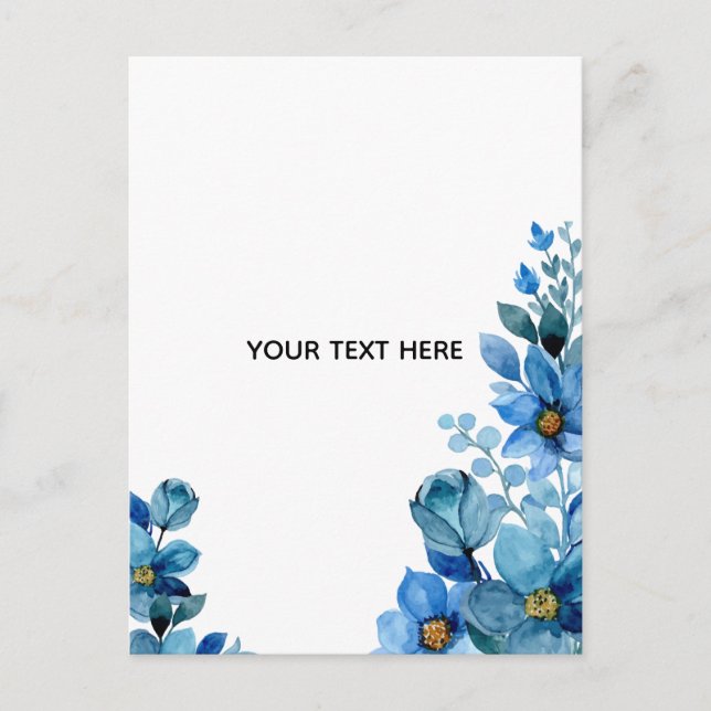 Skapa din egen botaniska design meddelande vykort (Framsida)