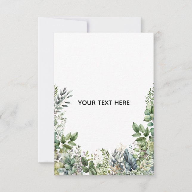 Skapa din egen botaniska design tack kort (Framsida)