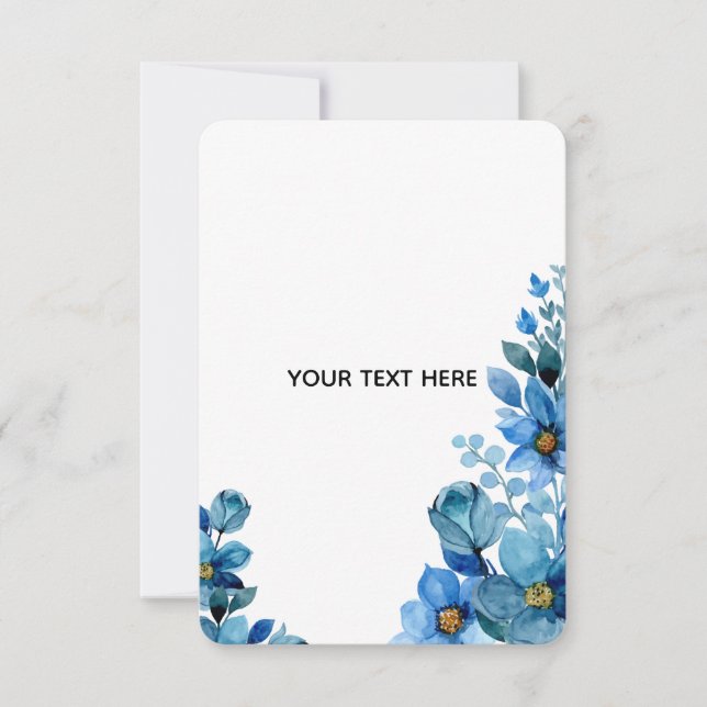 Skapa din egen botaniska design tack kort (Framsida)