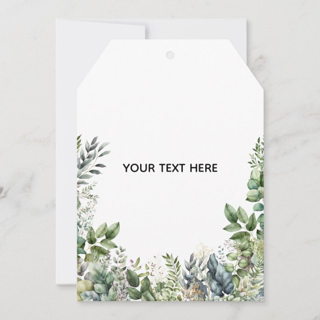 Skapa din egen botaniska design tack kort (Framsida)