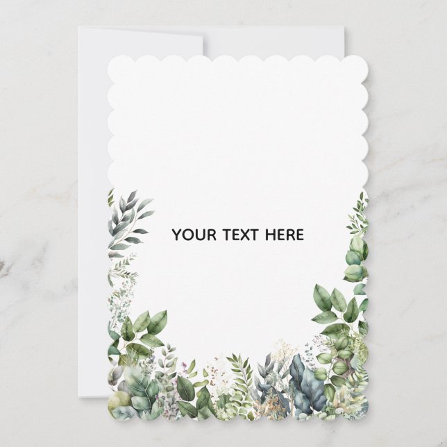 Skapa din egen botaniska design tack kort (Framsida)