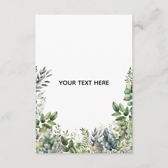Skapa din egen botaniska design tilläggskort (Framsida)