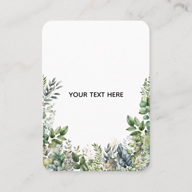 Skapa Din Egen Botaniska Design Visitkort (Framsida)