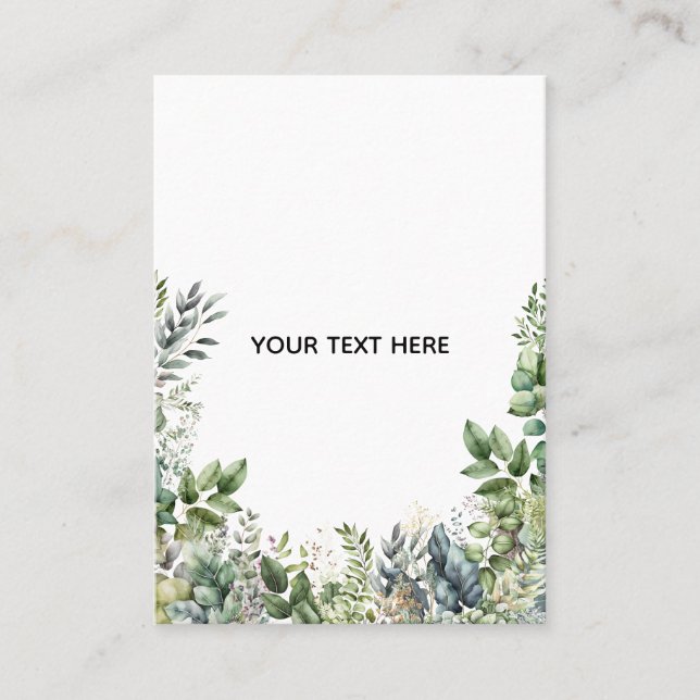 Skapa din egen botaniska design visitkort (Framsida)