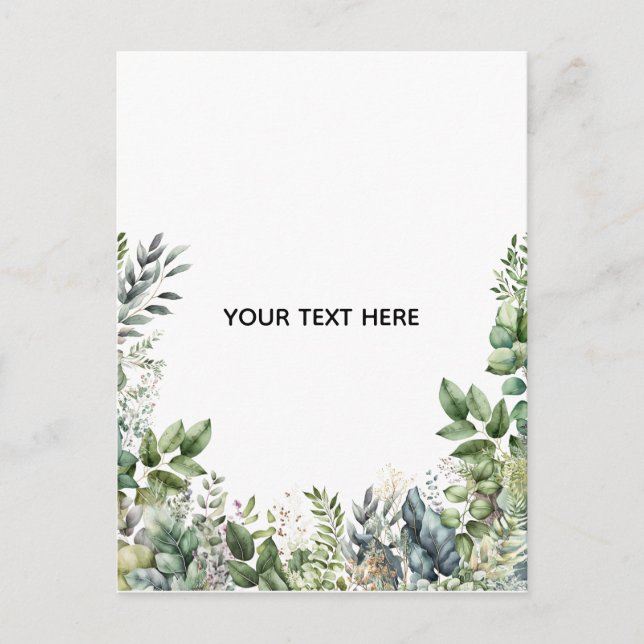 Skapa din egen botaniska design vykort (Framsida)