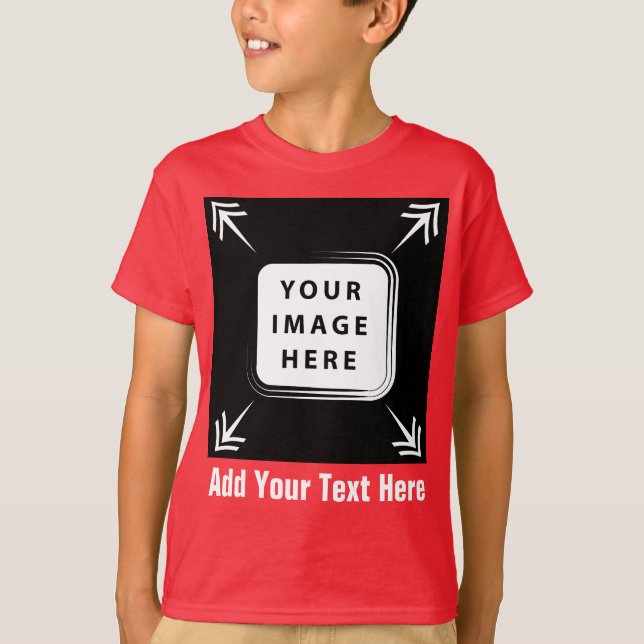 Skapa din egen boys T-Shirt Add Image Photo Text (Framsida)