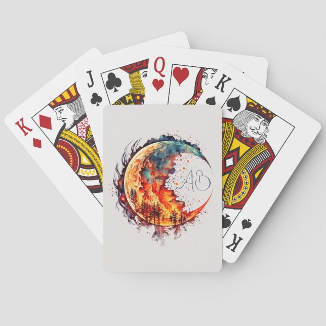 Skapa din egen brand Måne Casinokort (Baksidan)