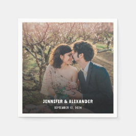 Skapa din egen brud och solbild bröllop pappersservett