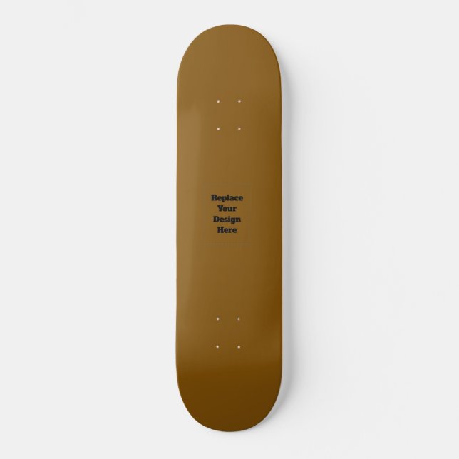 Skapa din egen bruna mini skateboard bräda 18,5 cm (Framsida)