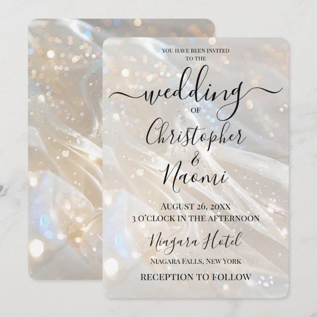 Skapa din egen brungande ivorianska Bröllop Inbjudningar (Fram/baksida)