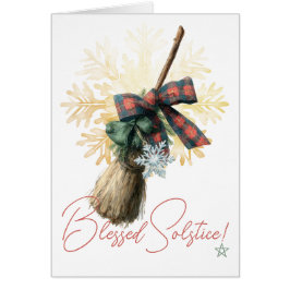 Skapa din egen Buffalo-rutig snöflinga Yule-kvast Hälsningskort