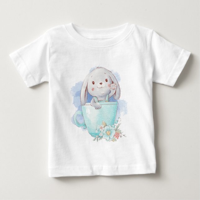 Skapa din egen Bunny Tea Kopp T Shirt (Framsida)