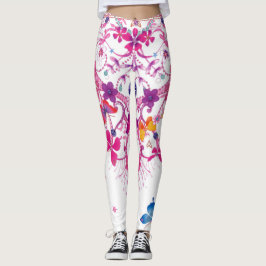 Skapa din egen Butterfly Blommigt Clothing Mönster Leggings