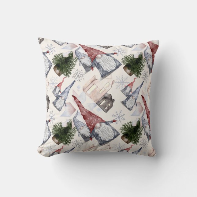 Skapa din egen by Red & Guld Hygge Gnome Kudde (Framsida)