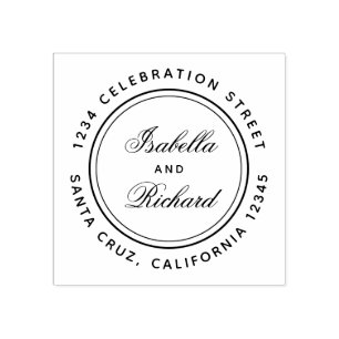 Skapa din egen Calligraphy Bröllop-Returadress Stämpel