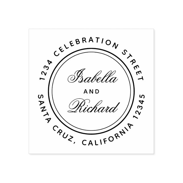 Skapa din egen Calligraphy Bröllop-Returadress Stämpel (Tryck)