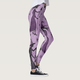 Skapa Din Egen Celestiala Lila Svarta Häxor Leggings