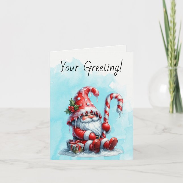 Skapa din egen Cheery Peppermint-jultoma Helgkort (Framsida)