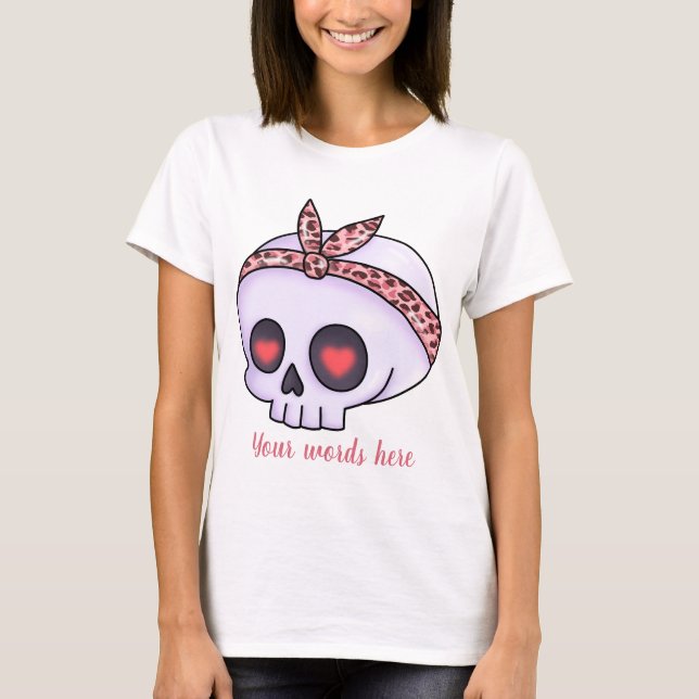 Skapa din egen Chibi Skull Valentine T Shirt (Framsida)