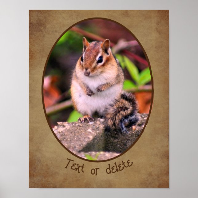 Skapa din egen Chipmunk Wildlife-Personlig Poster (Framsidan)