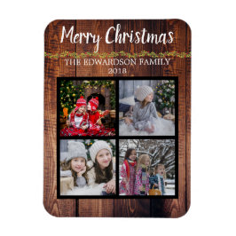 Skapa din egen christmas-familjs fotokollage magnet