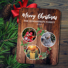 Skapa din egen christmas-familjs fotokollage magnet