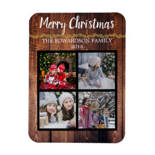 Skapa din egen christmas-fotosamling magnet