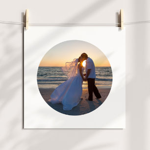 Skapa din egen cirkelformade bröllopsfoto poster