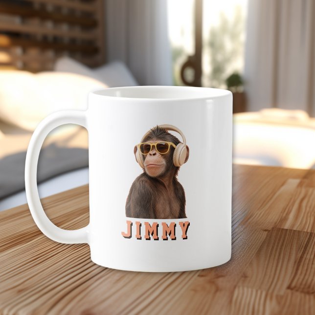Skapa Din Egen Citat Anpassad Apa Kaffemugg (Create Your Own Quote Custom Monkey Coffee Mug)