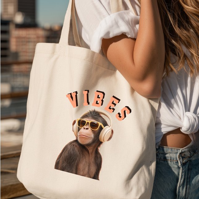 Skapa Din Egen Citat Anpassad Apa Tygkasse (Create Your Own Quate Custom Monkey Tote Bag)