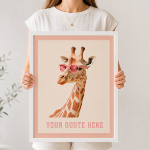 Skapa Din Egen Citat Anpassad Giraff Poster