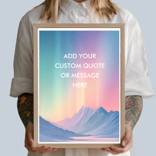 Skapa Din Egen Citat - Norrskensberg Poster