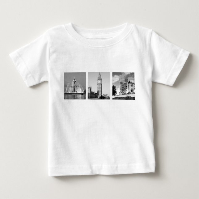 Skapa-Din-Egen Collage för 3 foto Tee Shirt (Framsida)