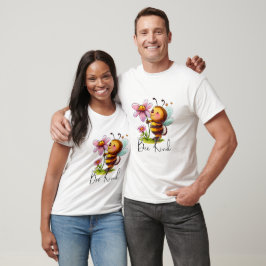 Skapa din egen Cute Bee Lycklig-leende Daisy T Shirt