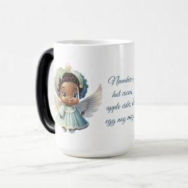 Skapa din egen Cute Black Girl-julängel Magisk Mugg