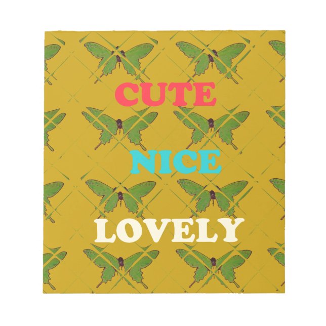 Skapa din egen Cute Nice-Vintage Butterfly Anteckningsblock (Framsida)