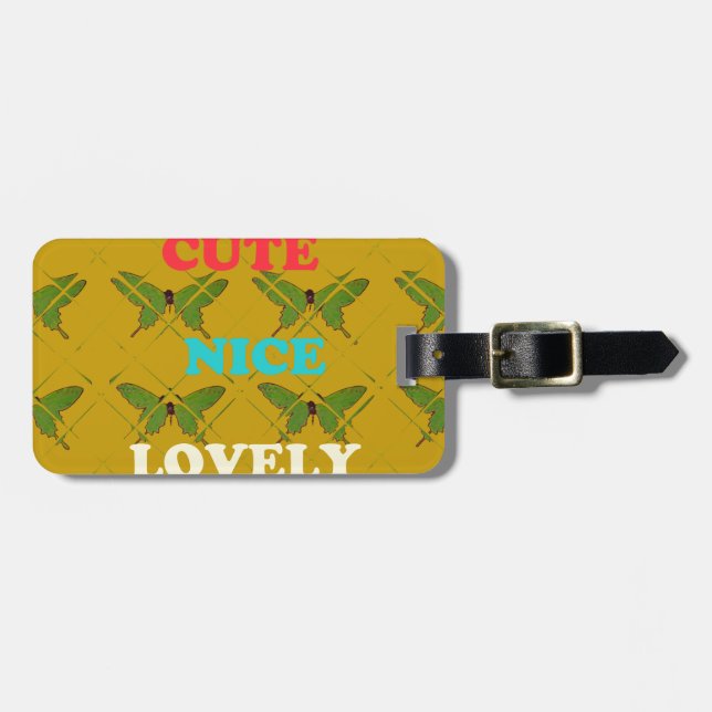 Skapa din egen Cute Nice-Vintage Butterfly Bagagebricka (Horisontell Framsida)