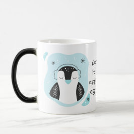 Skapa din egen Cute Penguin Blue-jul Magisk Mugg