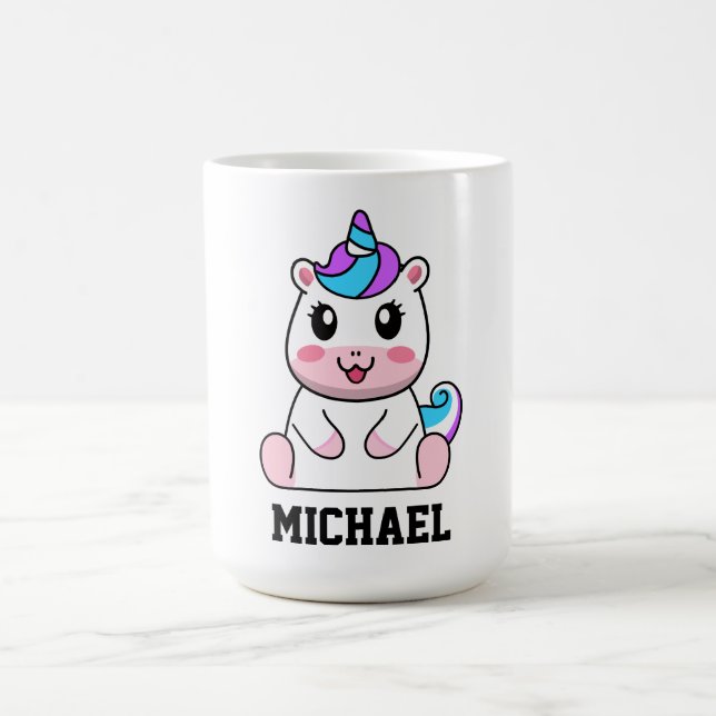 Skapa din egen Cute Unicorn Namn Kaffemugg (Center)