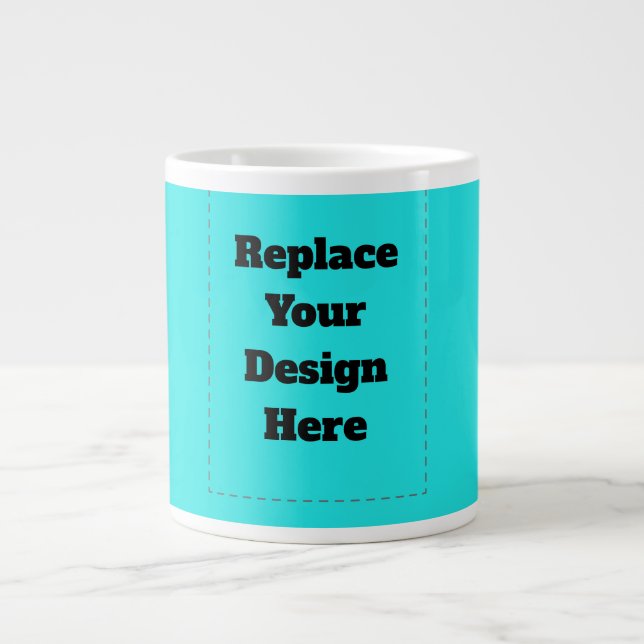 Skapa din egen cyan jumbo mugg (Framsidan)