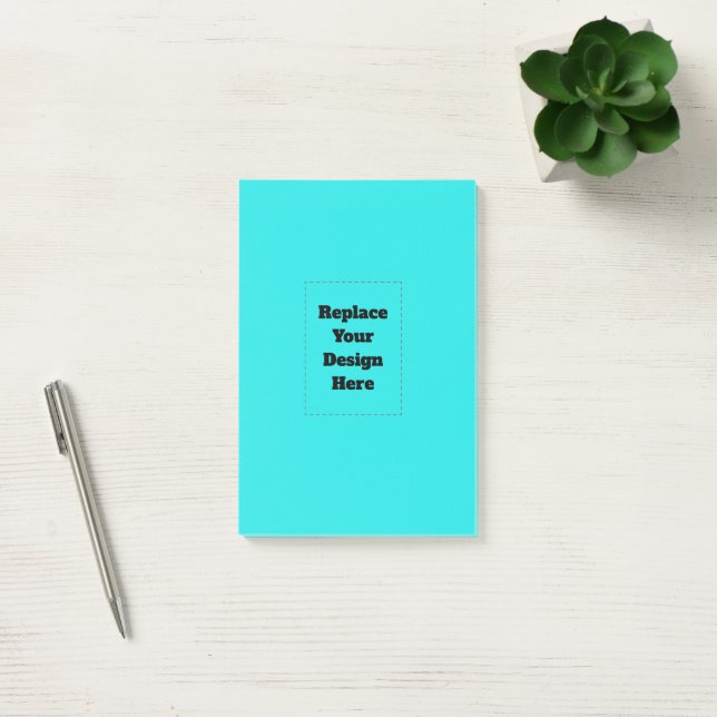 Skapa din egen cyan post-it block (Kontor)