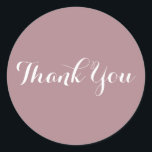 Skapa din egen damm Ro Tack Runt Klistermärke<br><div class="desc">En söt dammig ro guld med en vit contemporary-kalligrafi tack vare bröllop-designen. Skapa din egen bröllop-dekordekdesign. Chic och modern.</div>