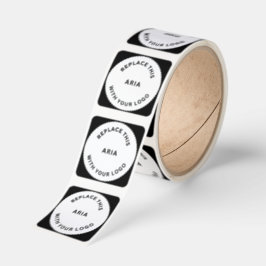 Skapa din egen design- Lägg till logotyp 1,5 tum Fyrkantigt Klistermärke
