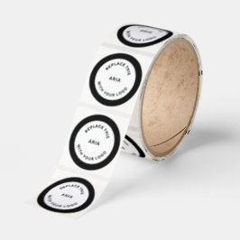 Skapa din egen design- Lägg till logotyp 3 tum Runt Klistermärke