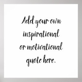 Skapa din egen DIY Modern inspiration Quote Square Poster