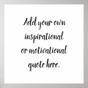 Skapa din egen DIY Modern inspiration Quote Square Poster
