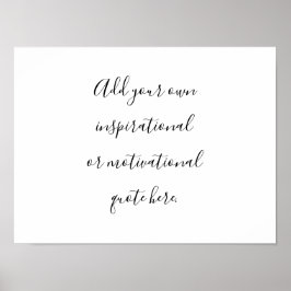 Skapa din egen DIY Modern inspirationsoffert Poster