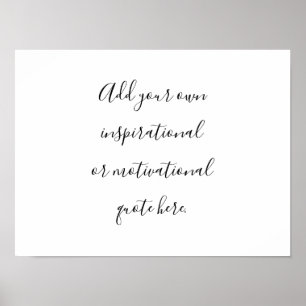 Skapa din egen DIY Modern inspirationsoffert Poster