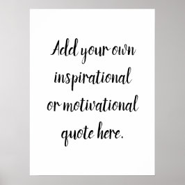 Skapa din egen DIY Modern inspirationsoffert Poster